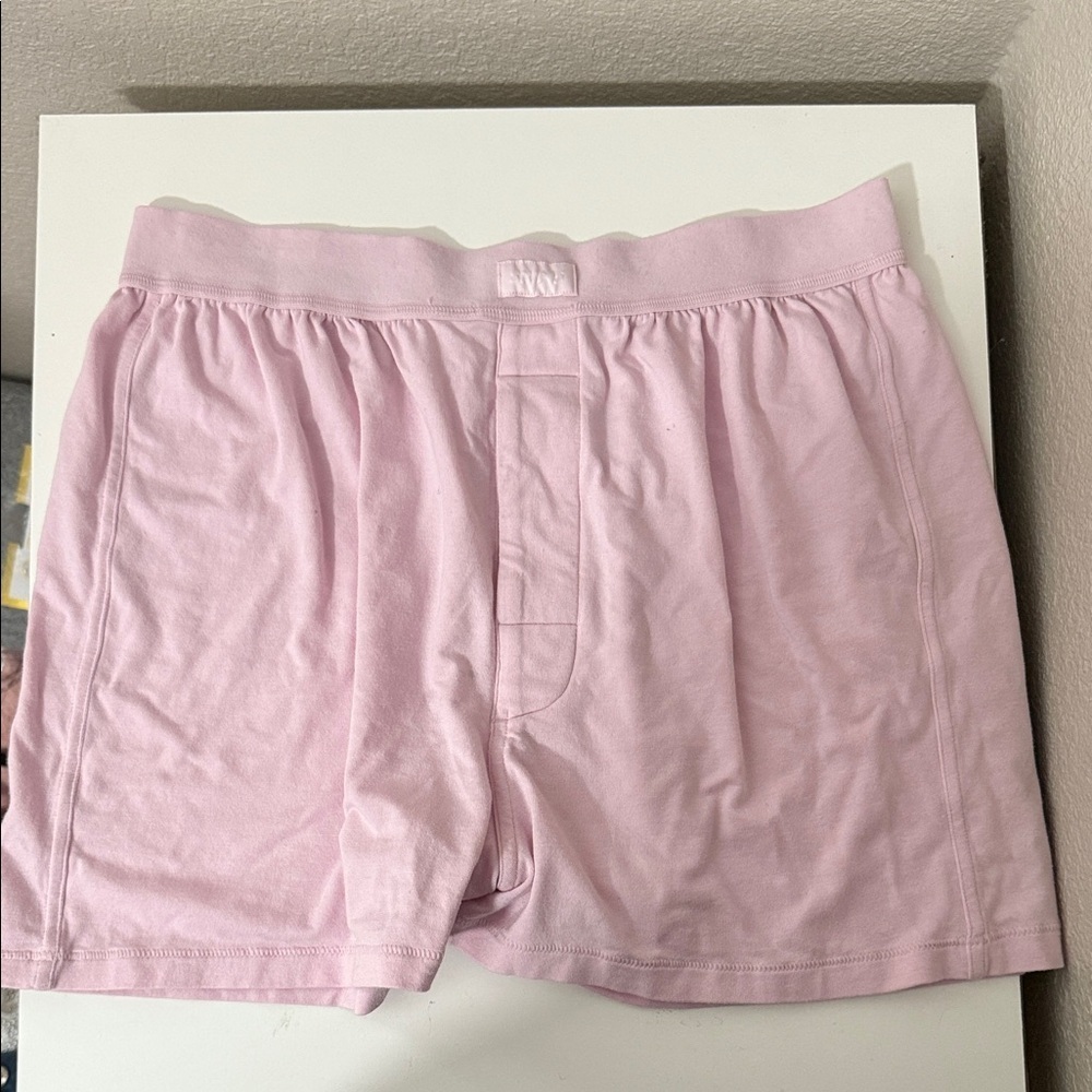 Skims Pink Boxer Sleep Shorts - Picture 2 of 4